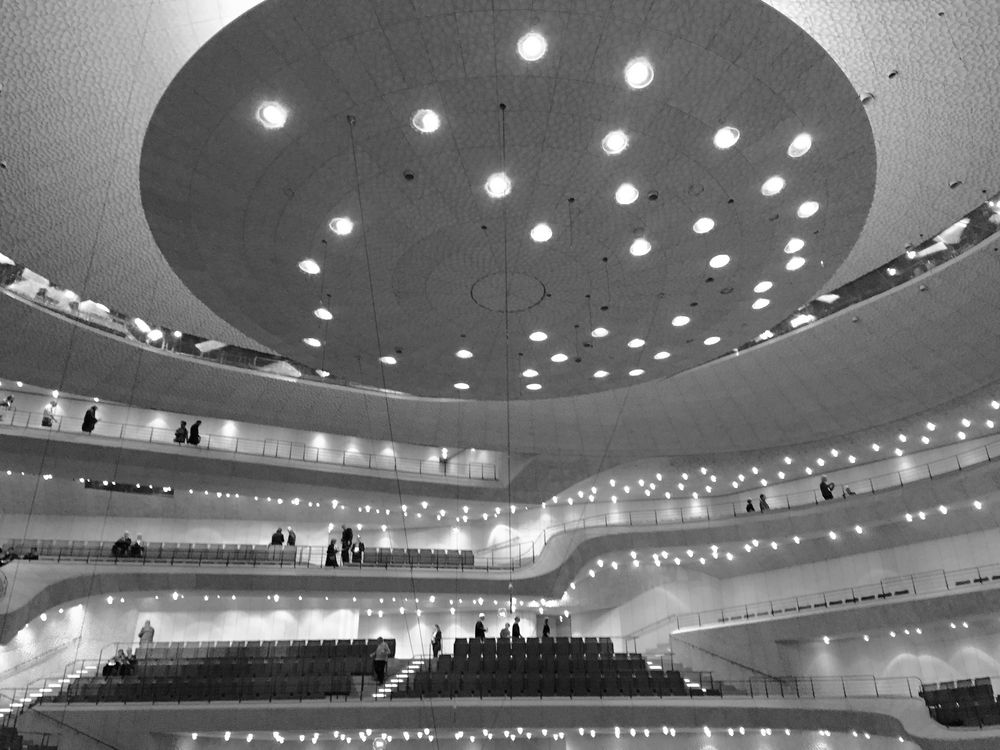 before the concert in the elbphilharmonie