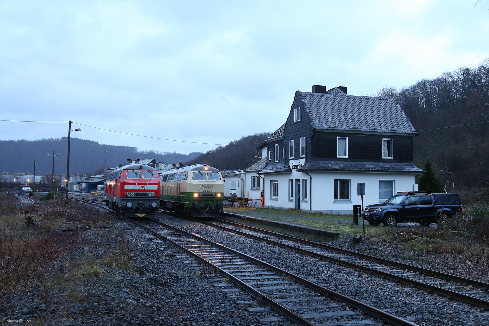 BEG 218 396 auf der Westerwaldbahn