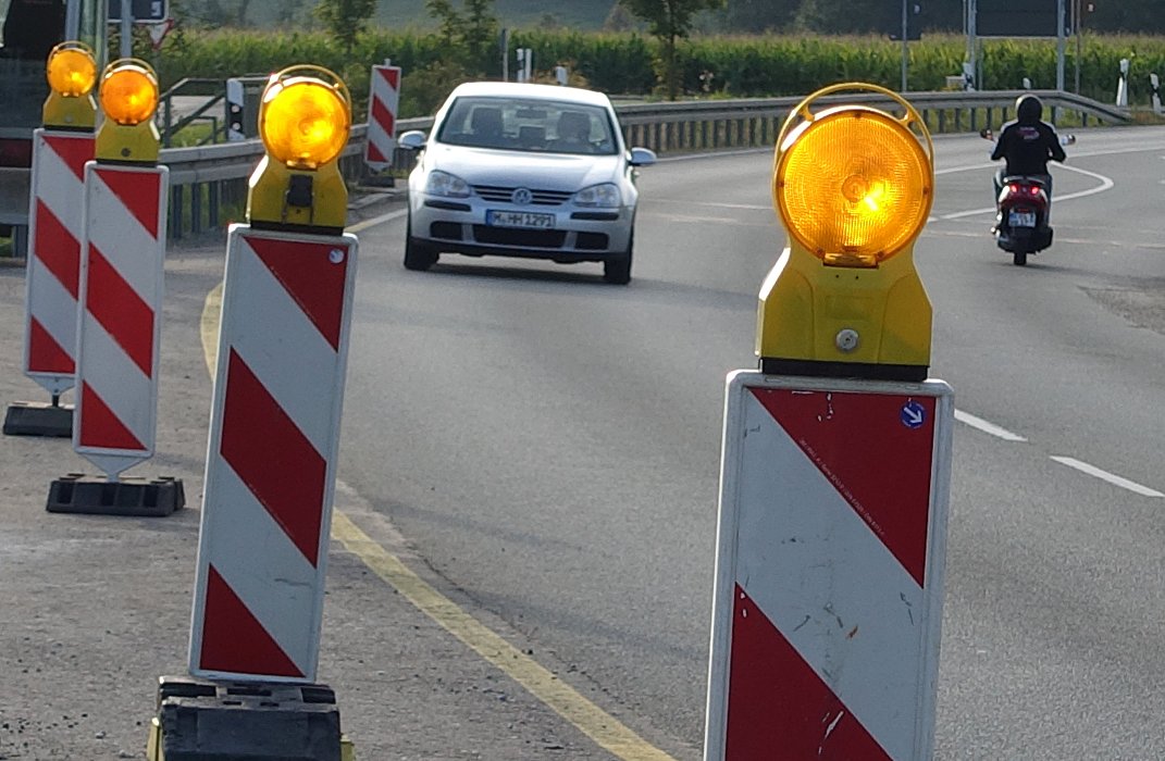 Begegnen sich zwei bei Schräglage