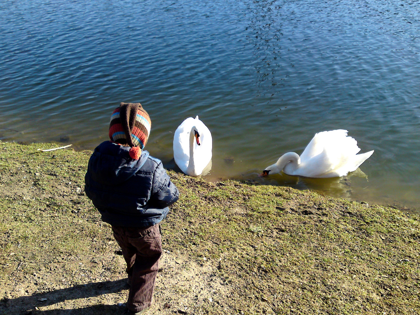 Begegnung am See