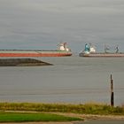 Begegnung auf der Elbe vor Cuxhaven