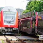 Begegnung auf der vielbefahrenen Strecke Dresden - Bad Schandau