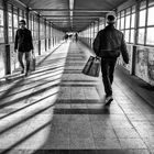 Begegnung auf einer SBahnbrücke in Berlin