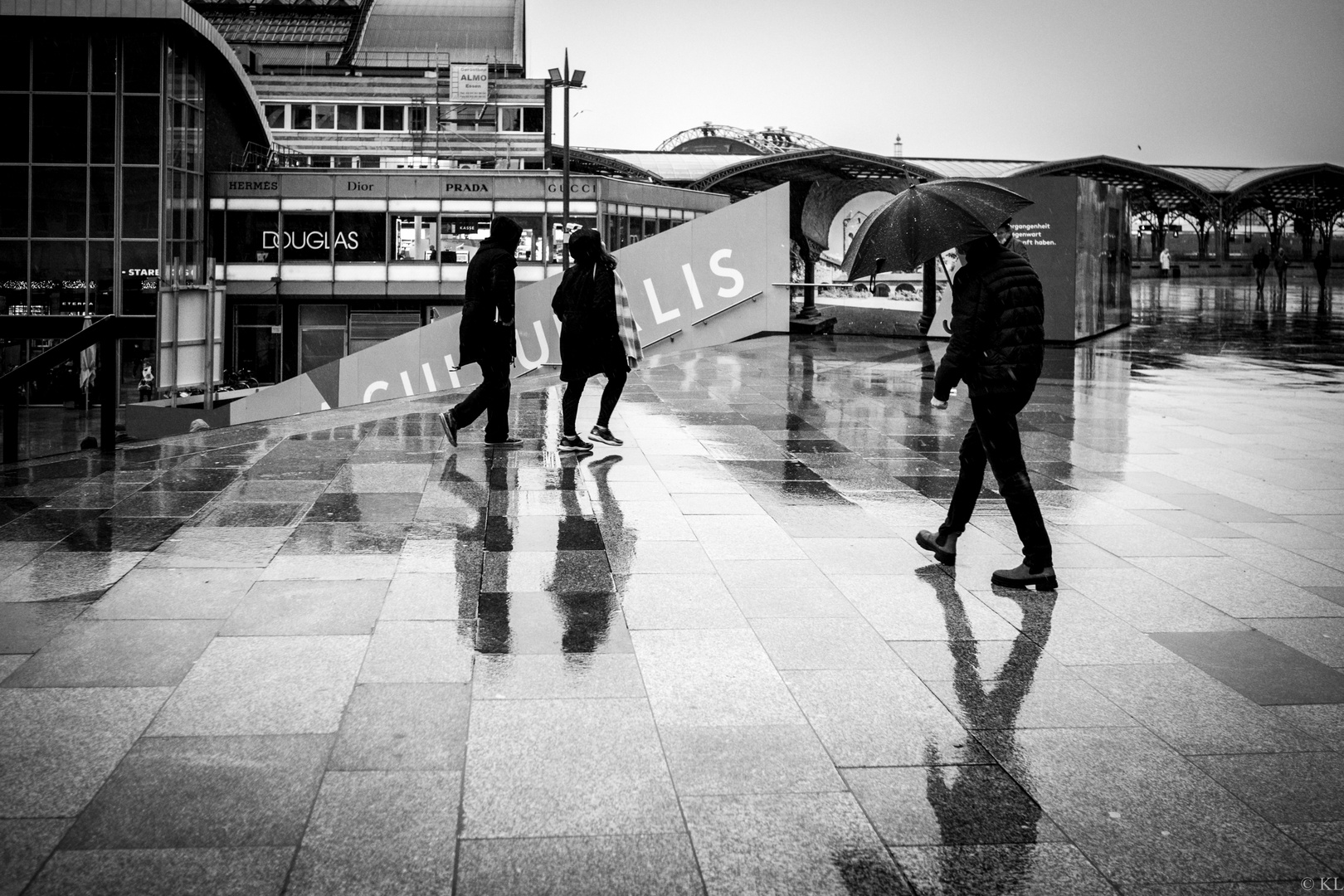 Begegnung im Regen ...