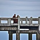 begegnung, u-bein Brücke amarapura, burma 2011