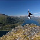 Begeisterungs-Sprung in Norwegen