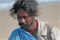 Begenung am Strand von Mahabalipuram