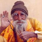 Beggar at the entrance of Fort Amber, Jaipur