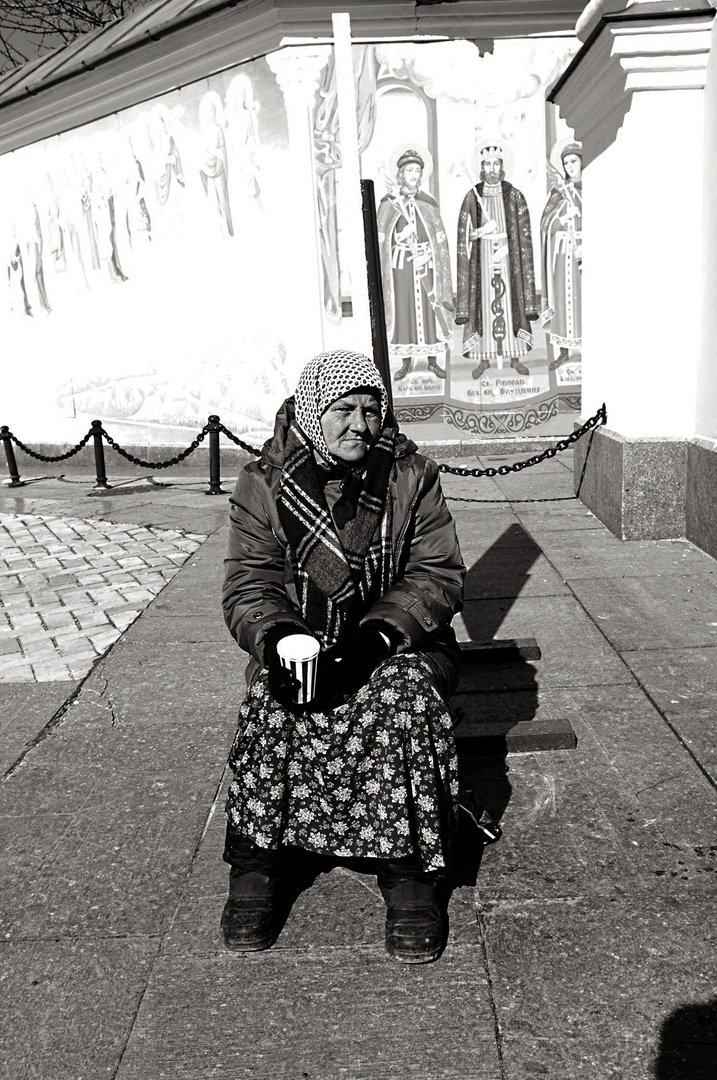 beggar lady in kiev