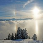 beginn der skitourensaison mit einem "halo"