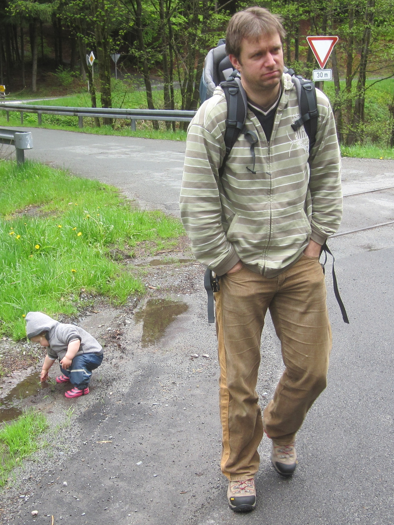 Beginn einer längeren Wanderung