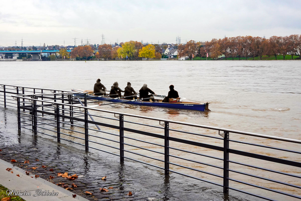 Beginn Hochwasser in Neuwied 2023