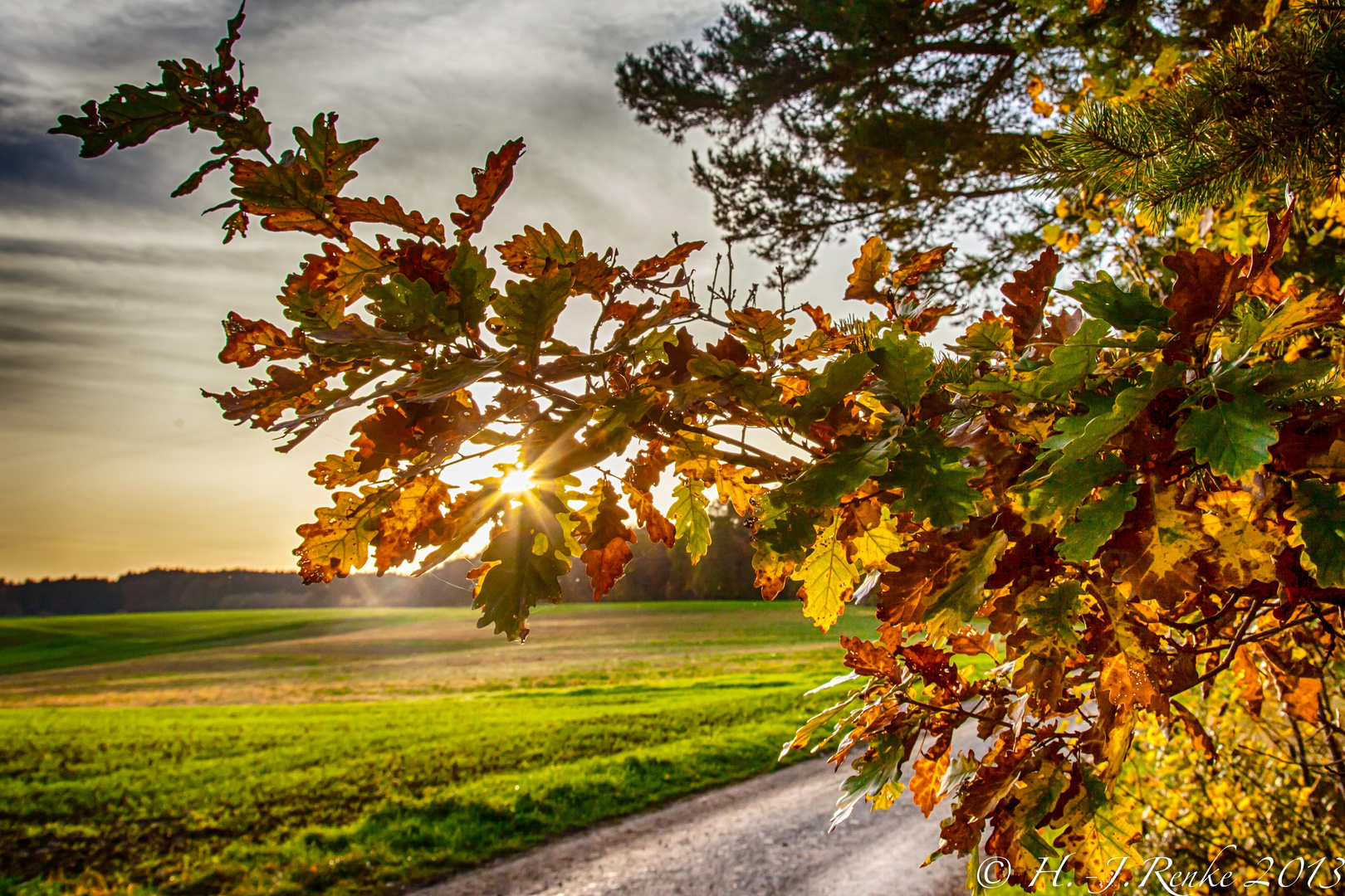 Beginnender Sonnenuntergang