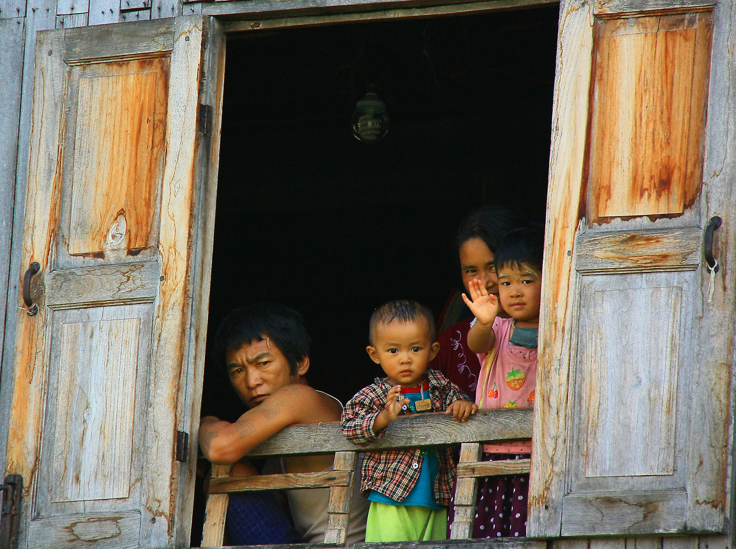 Begrüßungskomitee am Inle See