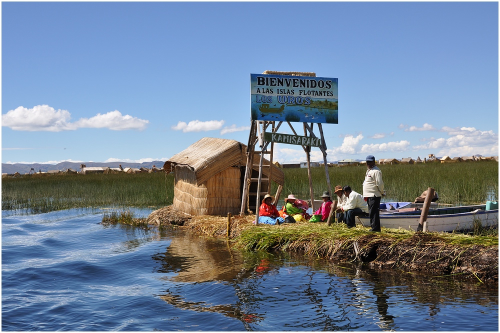 Begrüssungskomitee der Uros