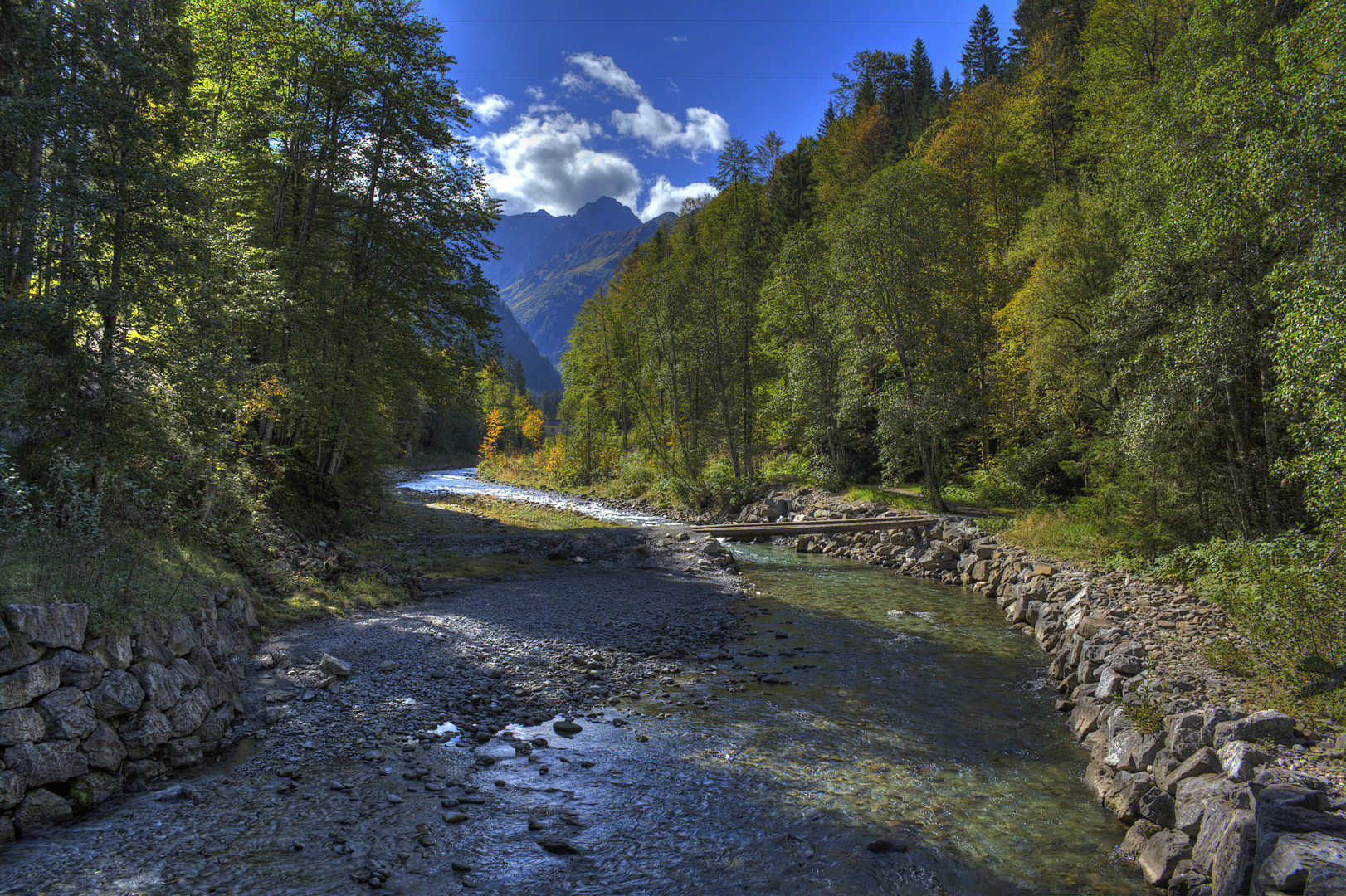 Behelfsbrücke über die Breitach