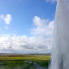 Behind a waterfall