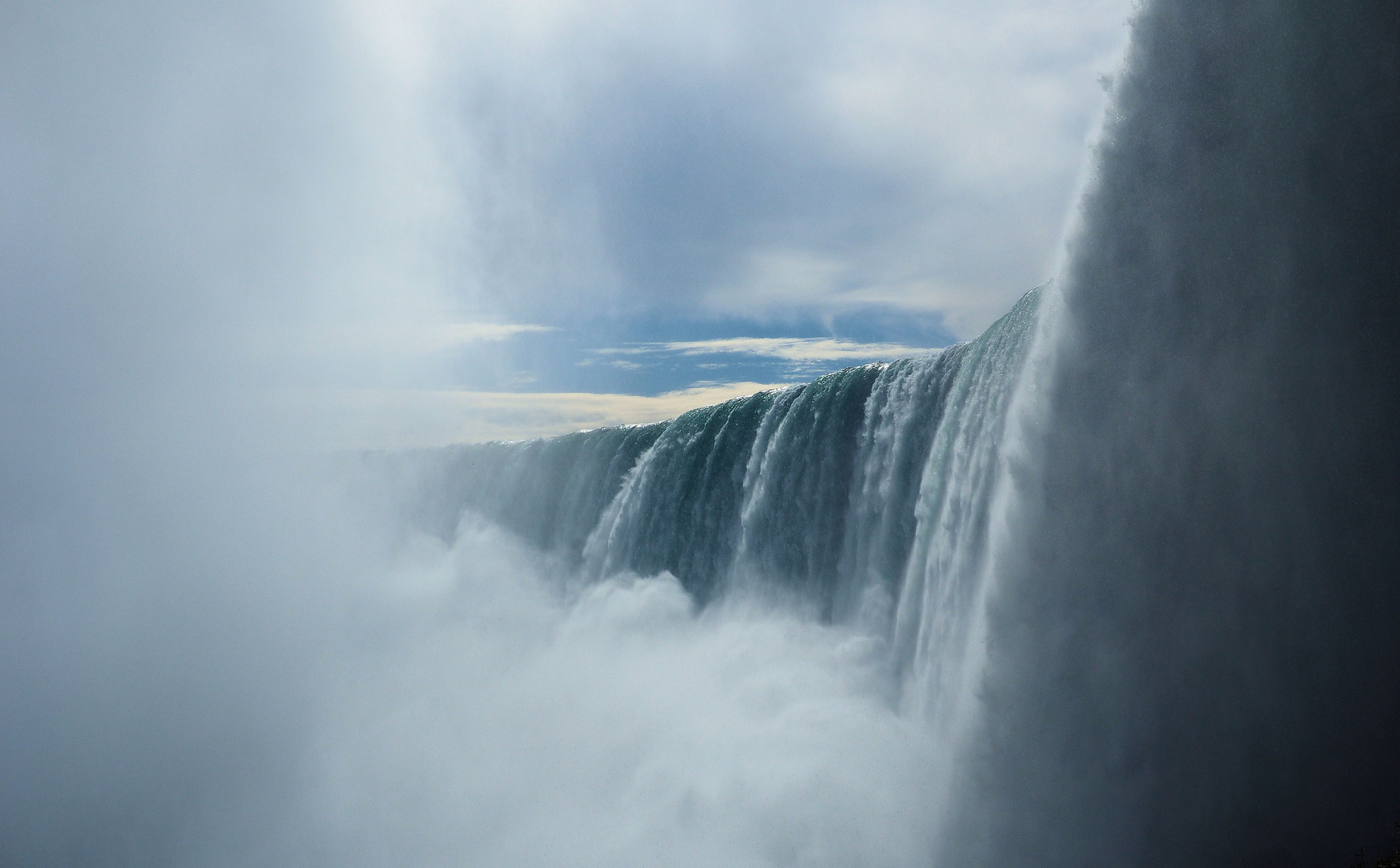 Behind the falls....