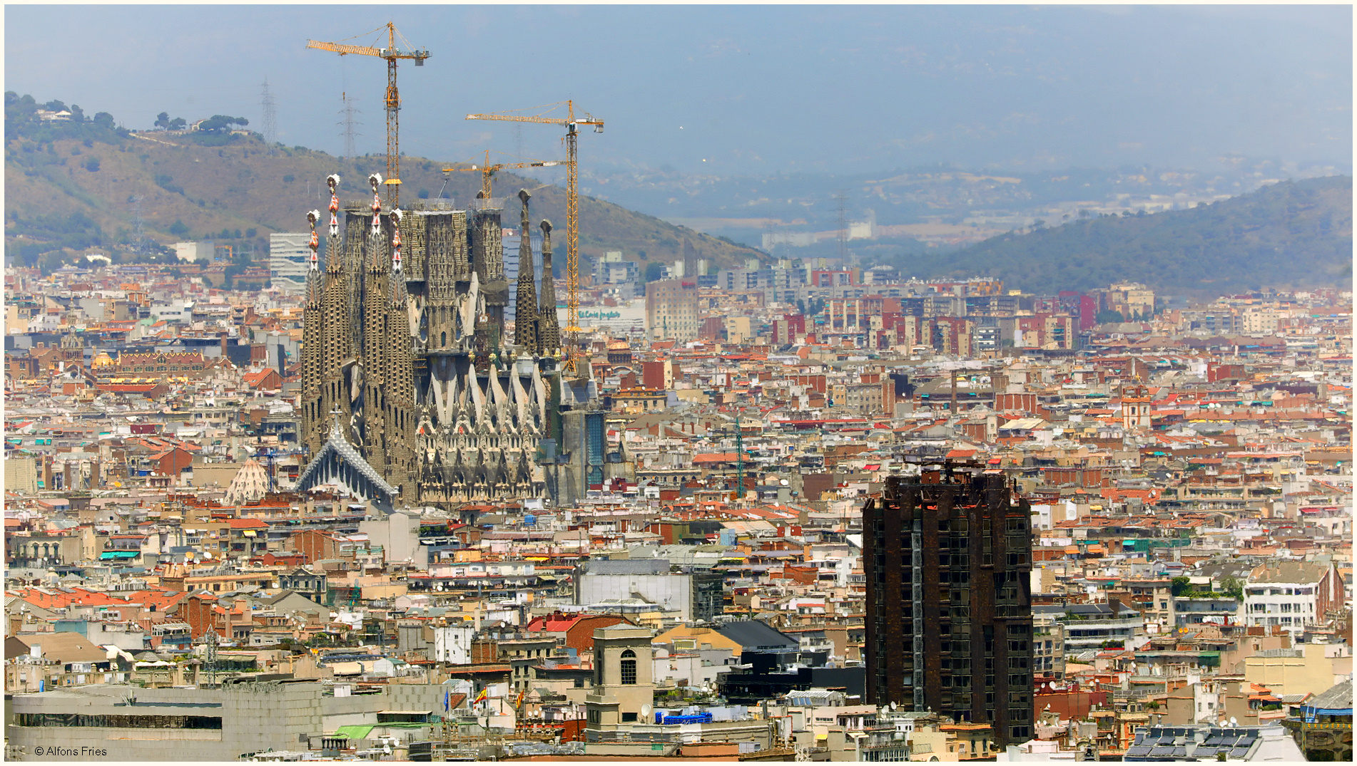 Bei 41° C flirrt die Luft über Barcelona! 