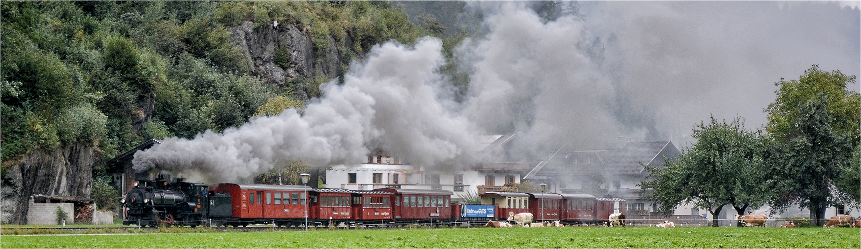 Bei dem Wetter geht uns der Zug am verlängerten Rücken vorbei.