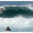 Bei den Haltungsnoten wird dieser Surfer nicht die Maximalpunktzahl erreichen