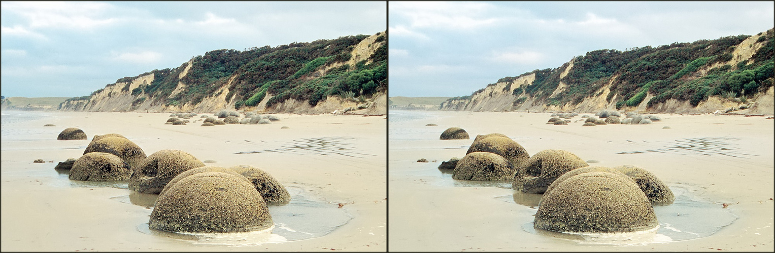 ... bei den Moeraki Boulders, Waitaki - NZ