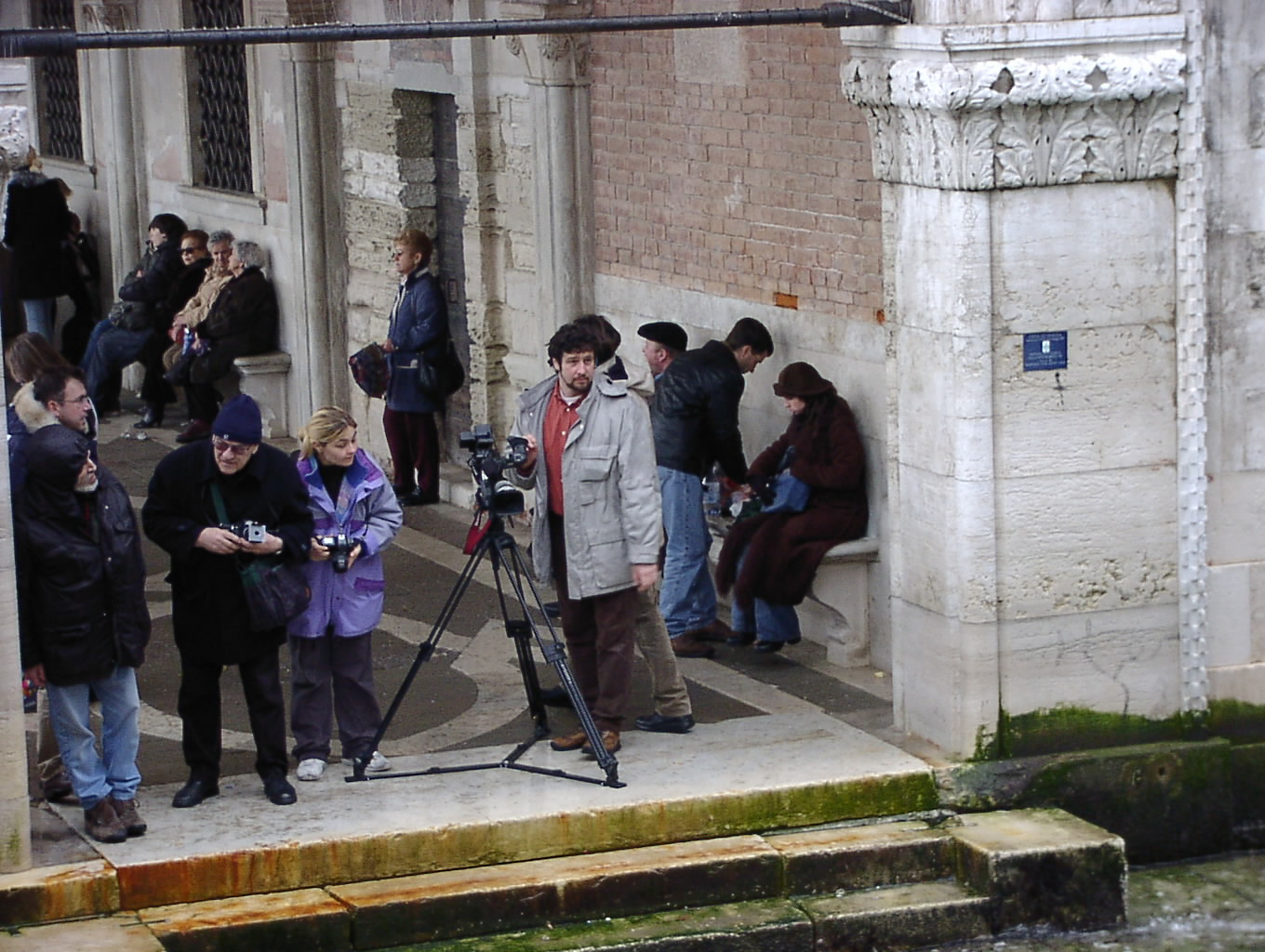 Bei der Arbeit in Venedig