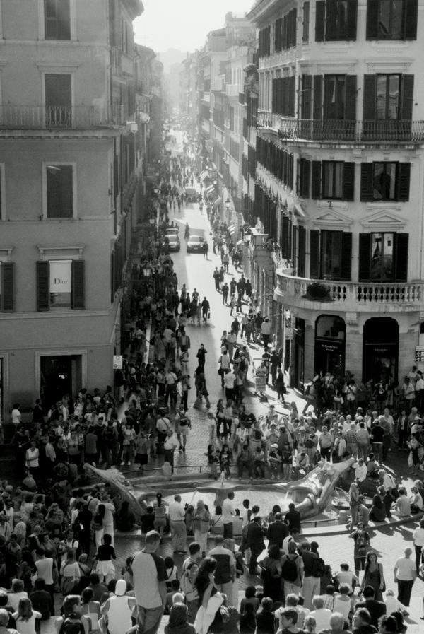 bei der spanischen treppe (in rom)