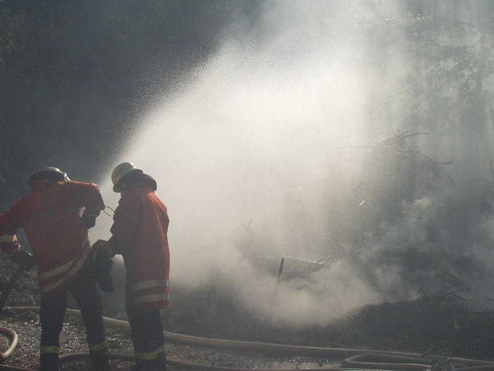 bei der Waldbrandübung