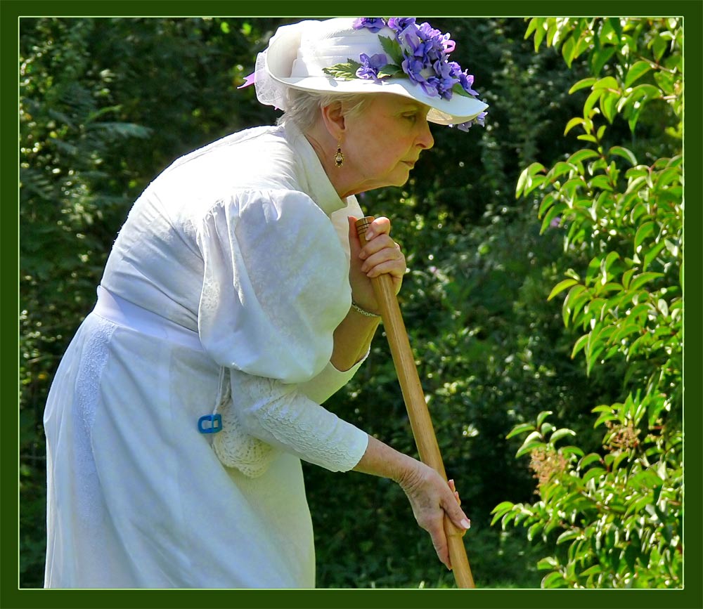 Bei einer Croquet-Partie