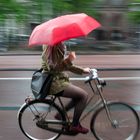 Bei jedem Wetter wird in Amsterdam geradelt