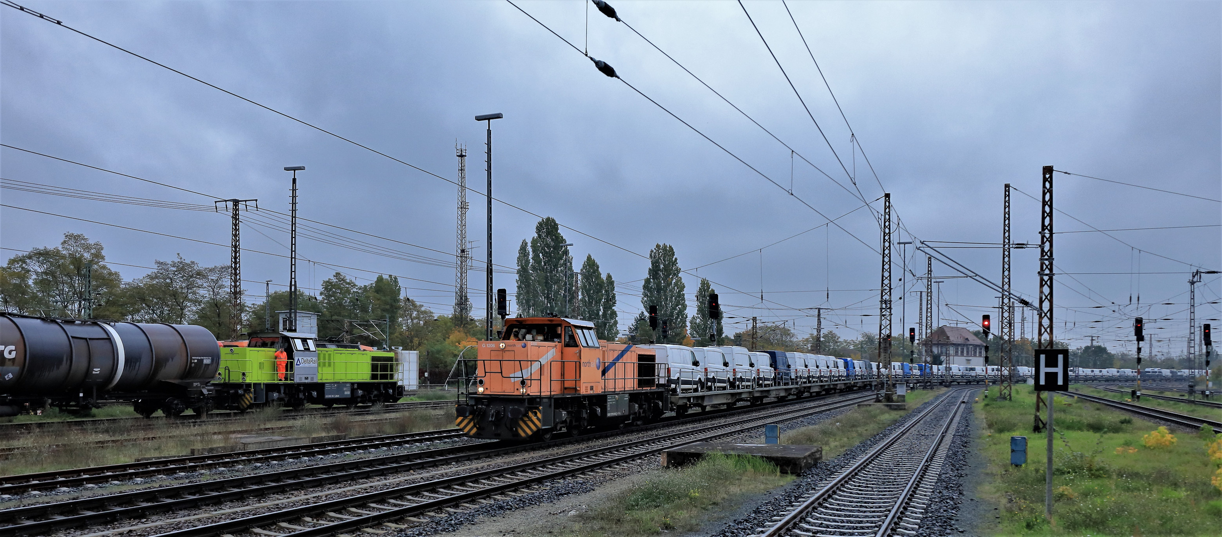 Bei mäßigem Regen...