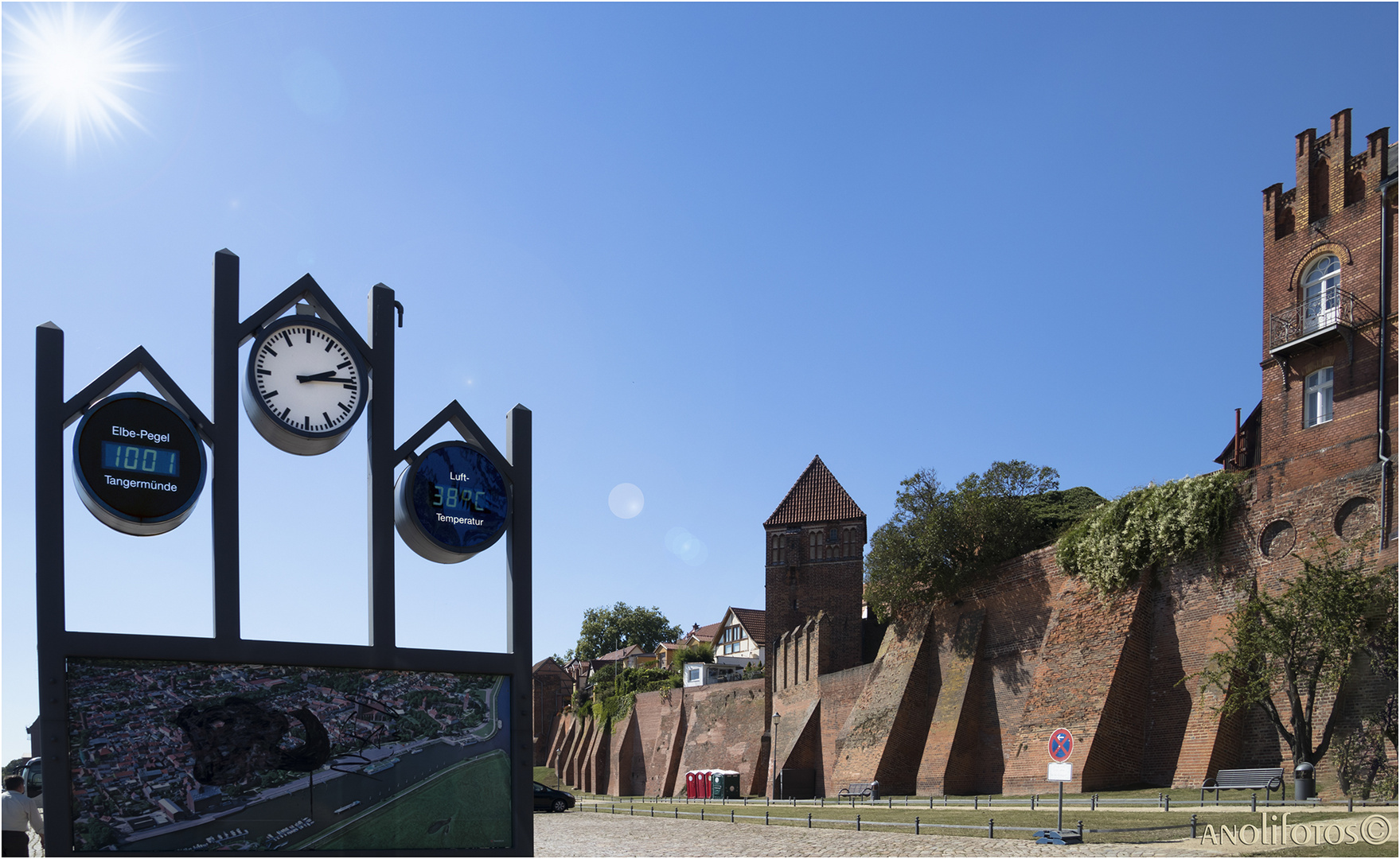 Bei molligen 38°C unterwegs in Tangermünde