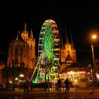 Bei Nacht in Erfurt auf dem Domplatz