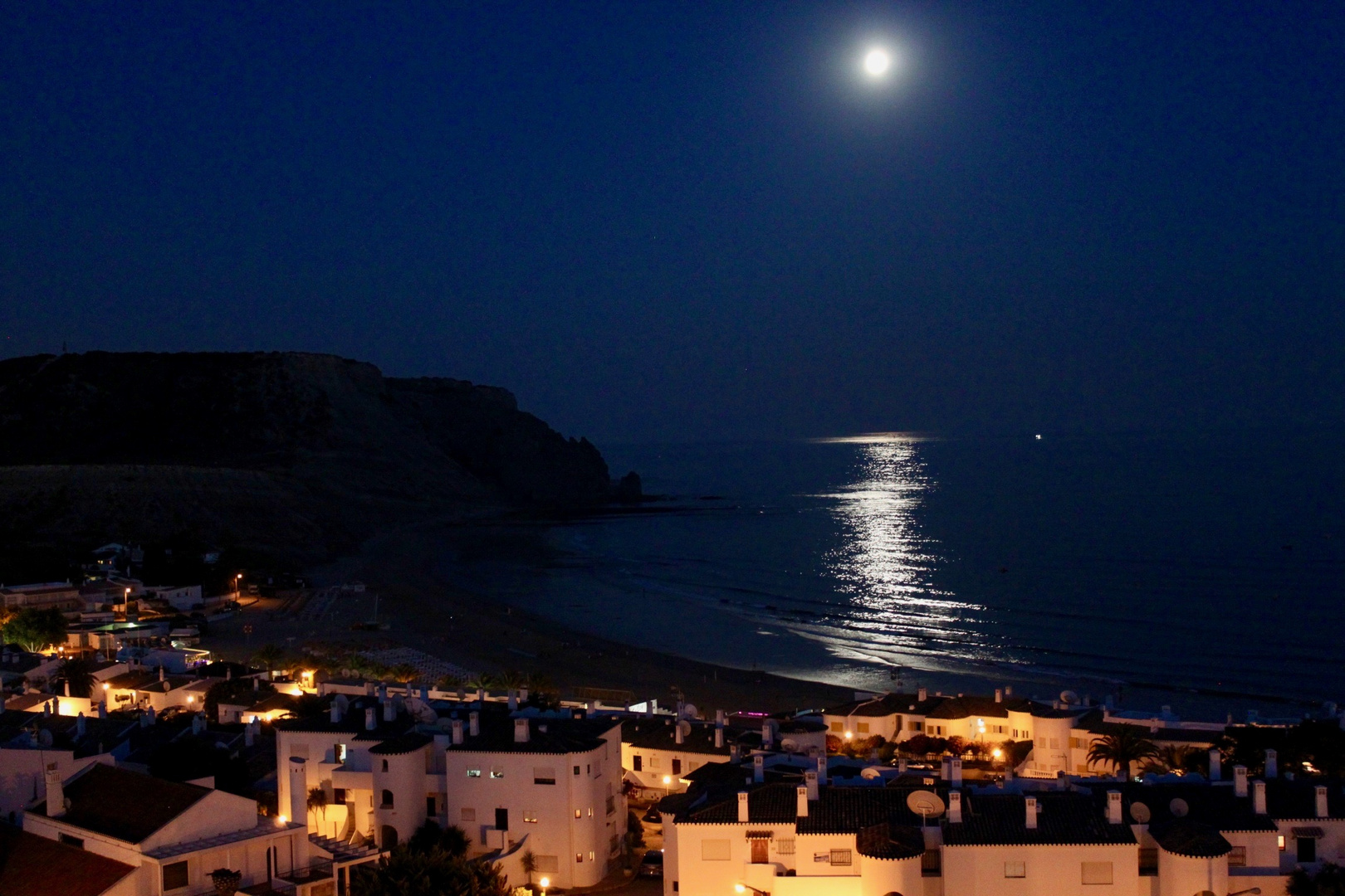 Bei Nacht, Praia da Luz, Portugal