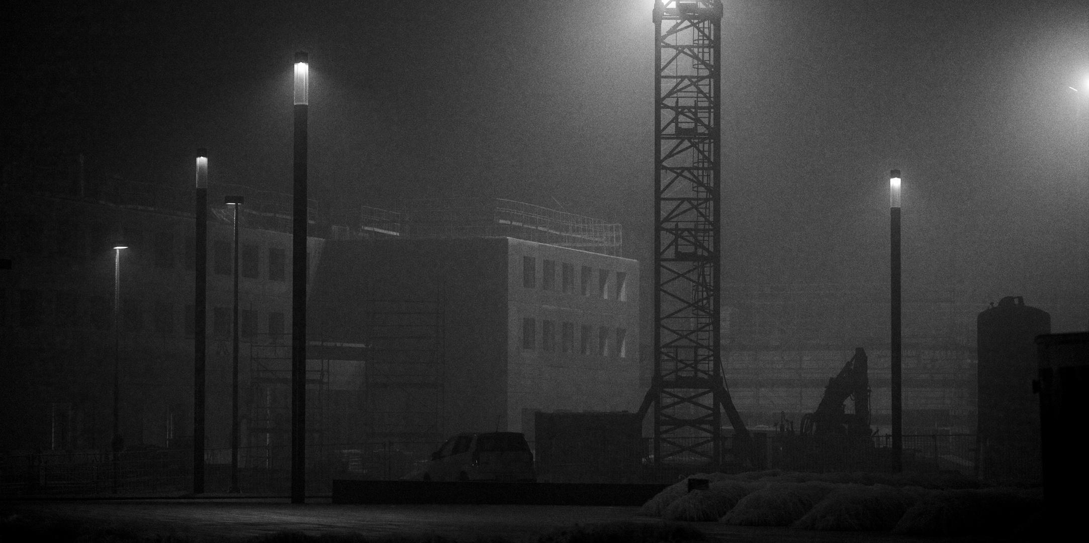 Bei Nacht und Nebel - Leitz-Park-Neubau, Wetzlar