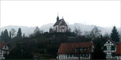 Bei Nebel- Schnee- und Nieselregen...hoch über Weisenbach an der Murg