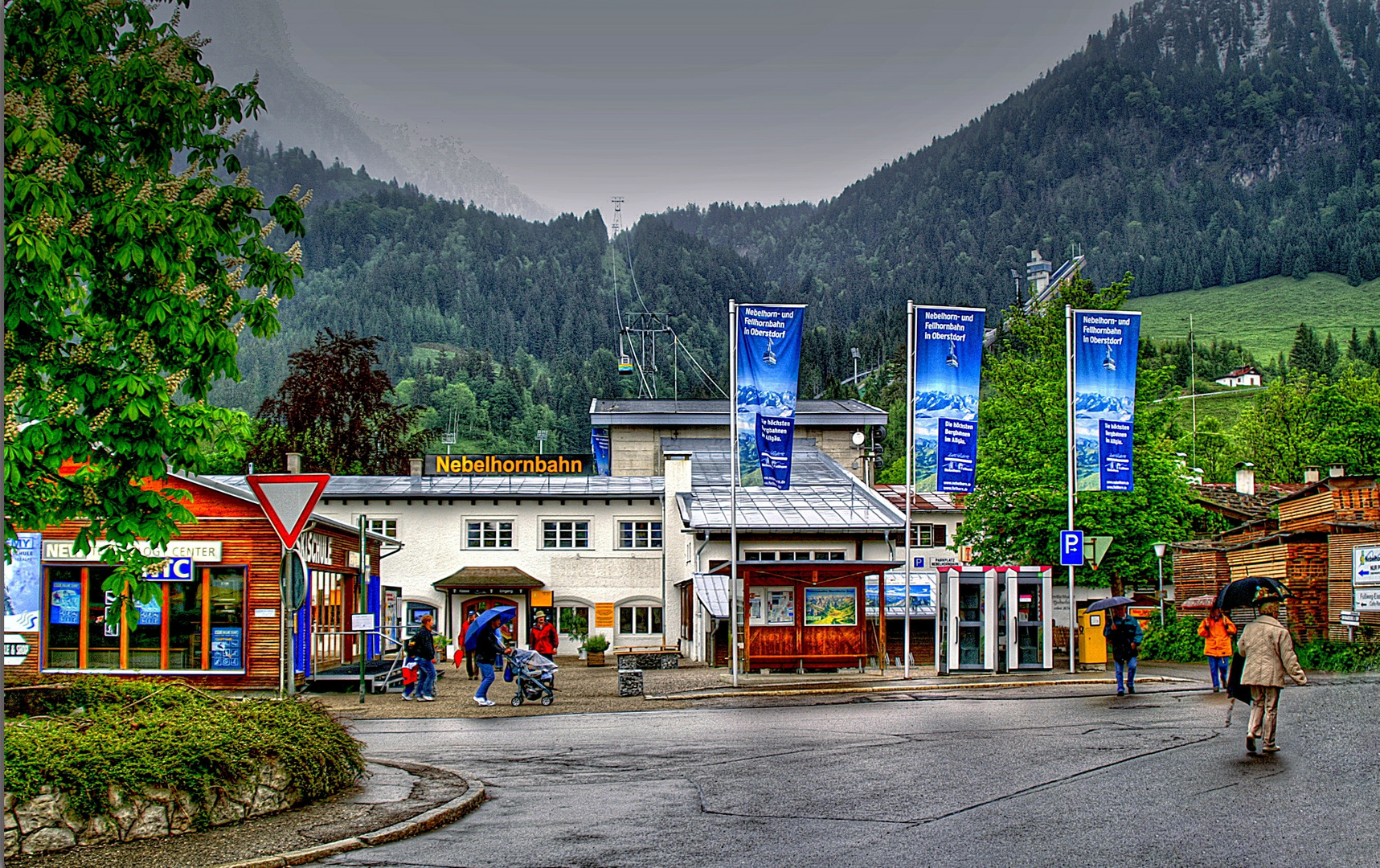 Bei Regen und Nebel