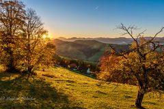 bei Sonnenaufgang am Sonntagberg ...