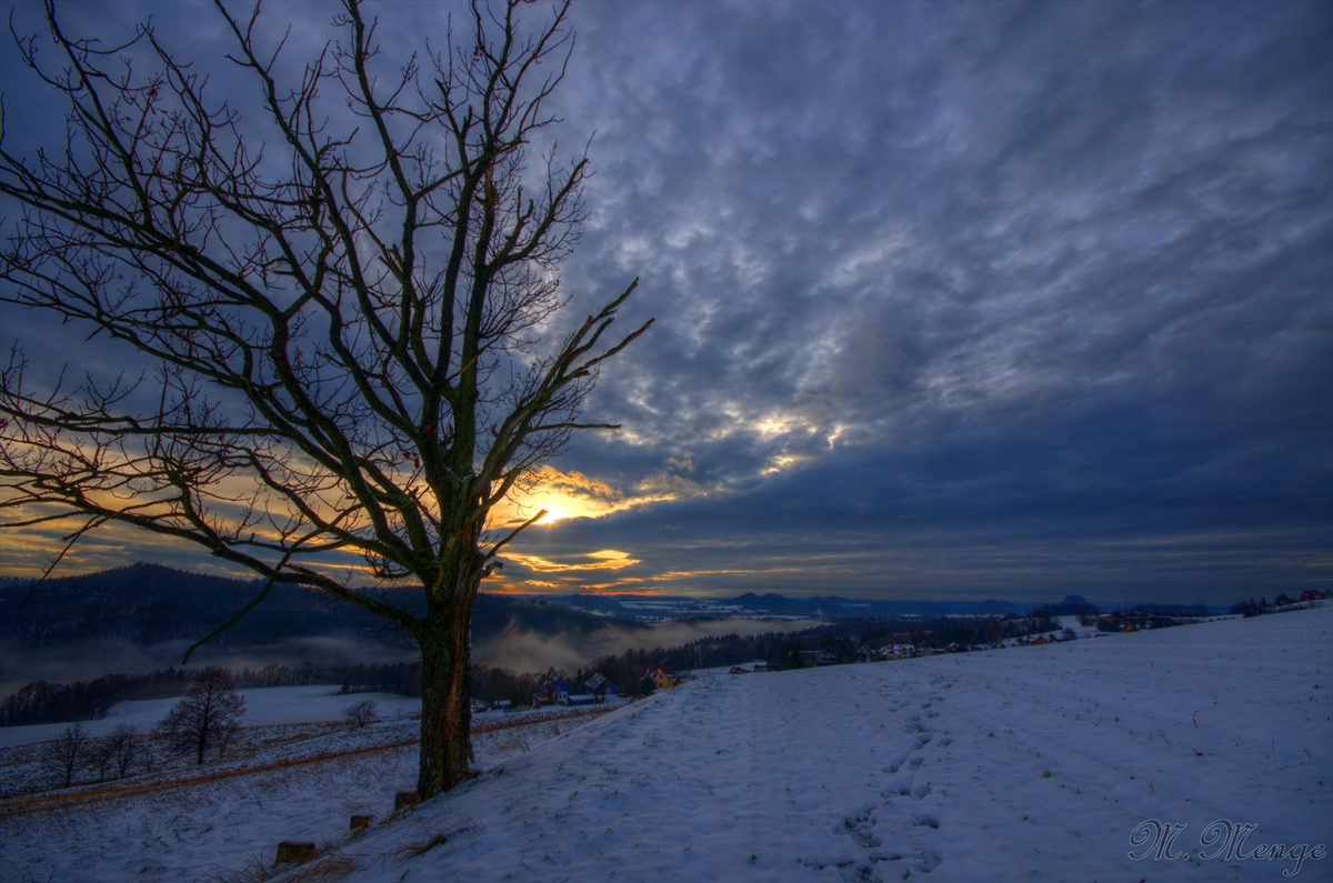 Bei Sonnenuntergang