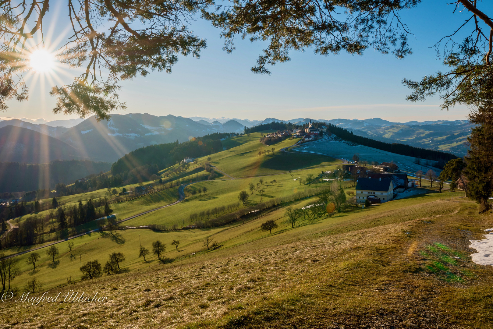 Bei Sonnenuntergang am Schobersberg ...