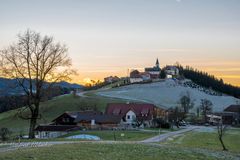 Bei Sonnenuntergang am Schobersberg ...