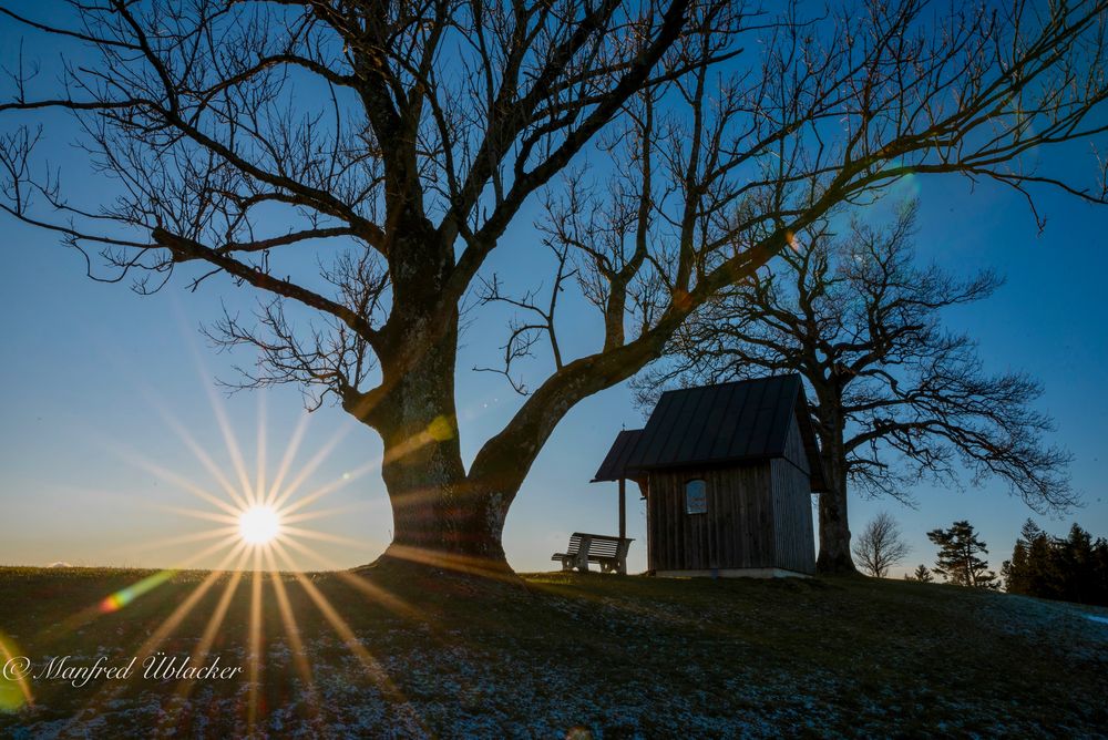 Bei Sonnenuntergang am Schobersberg ...