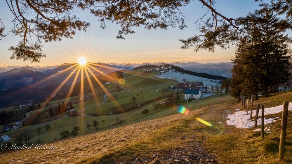 Bei Sonnenuntergang am Schobersberg ...