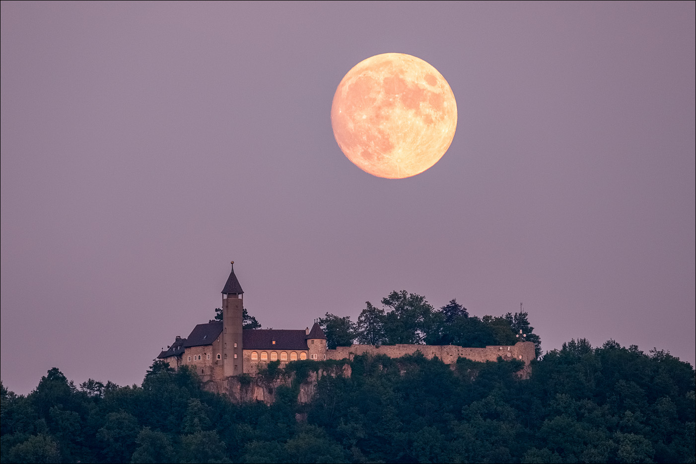 bei Sonnenuntergang 