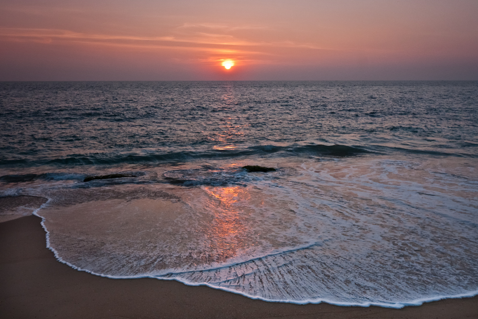 Bei Sonnenuntergang in Indien