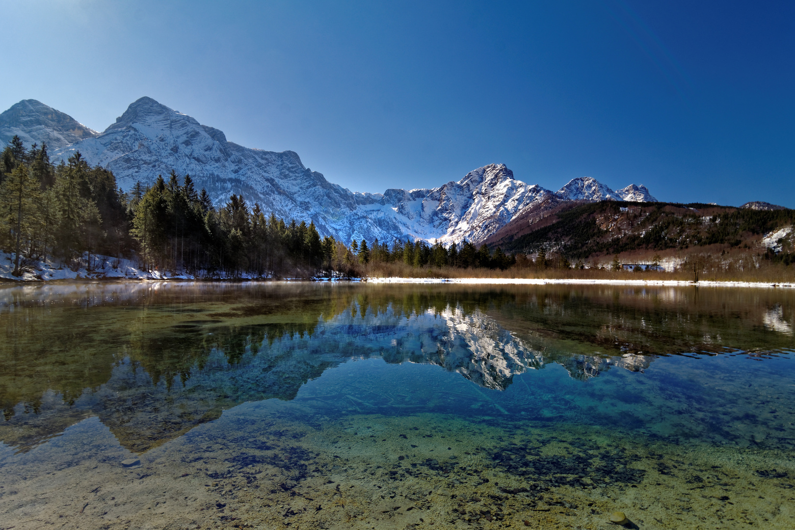 Bei wunderschönem kalten Wetter in Österreich