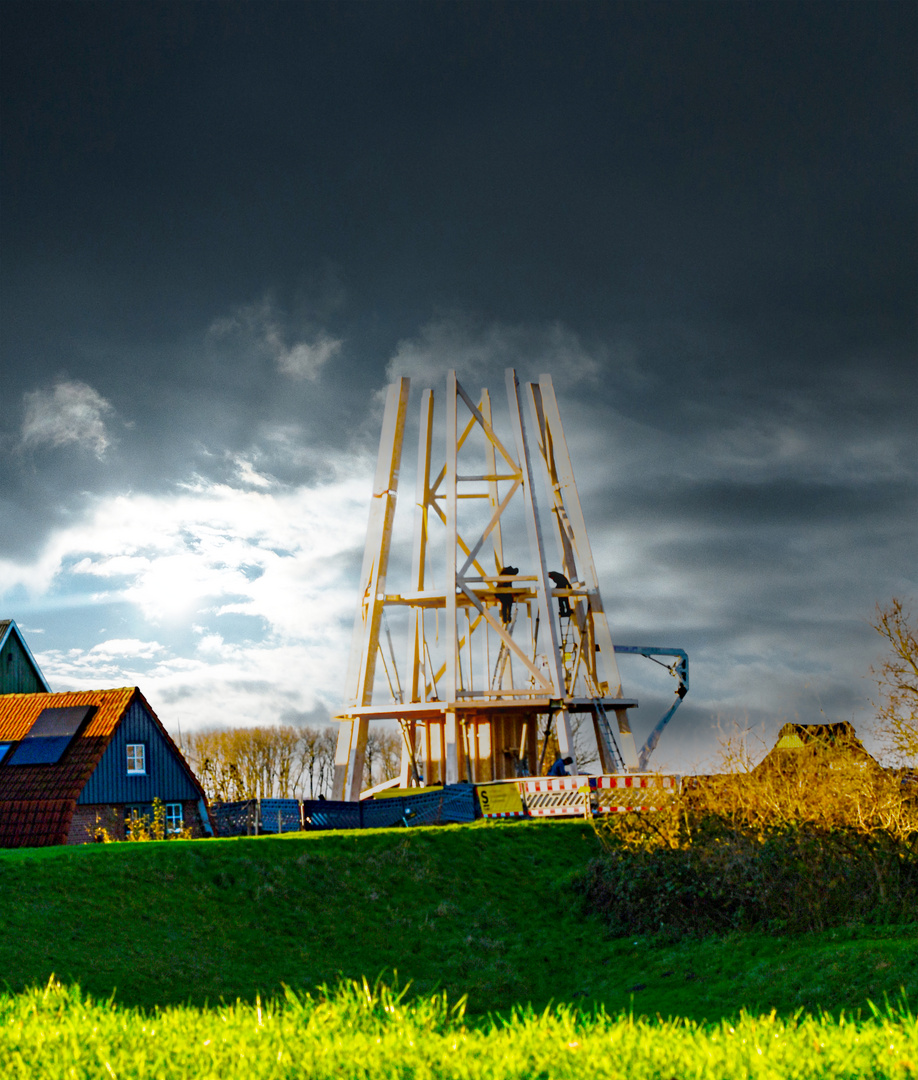 Beidenfleth an der Stör Wiederaufbau der Mühle