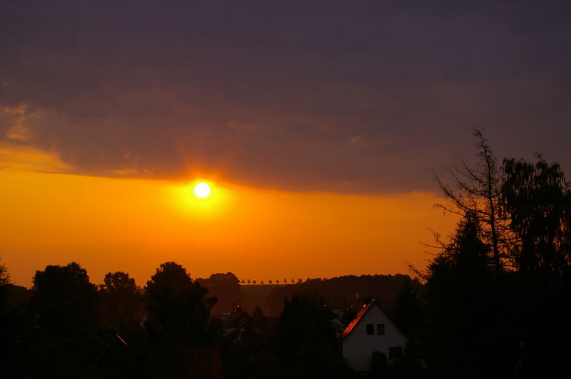 Beiersdorf in der Großgemeinde Fraureuth erwacht am frühen morgen