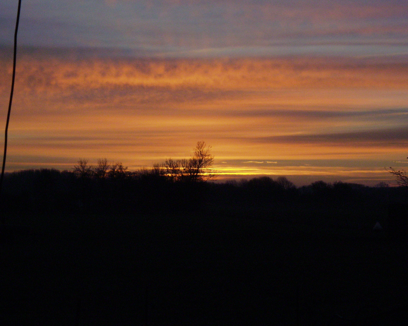 Beierstedt 23.12.2016 8:12 Uhr Sonnenaufgang